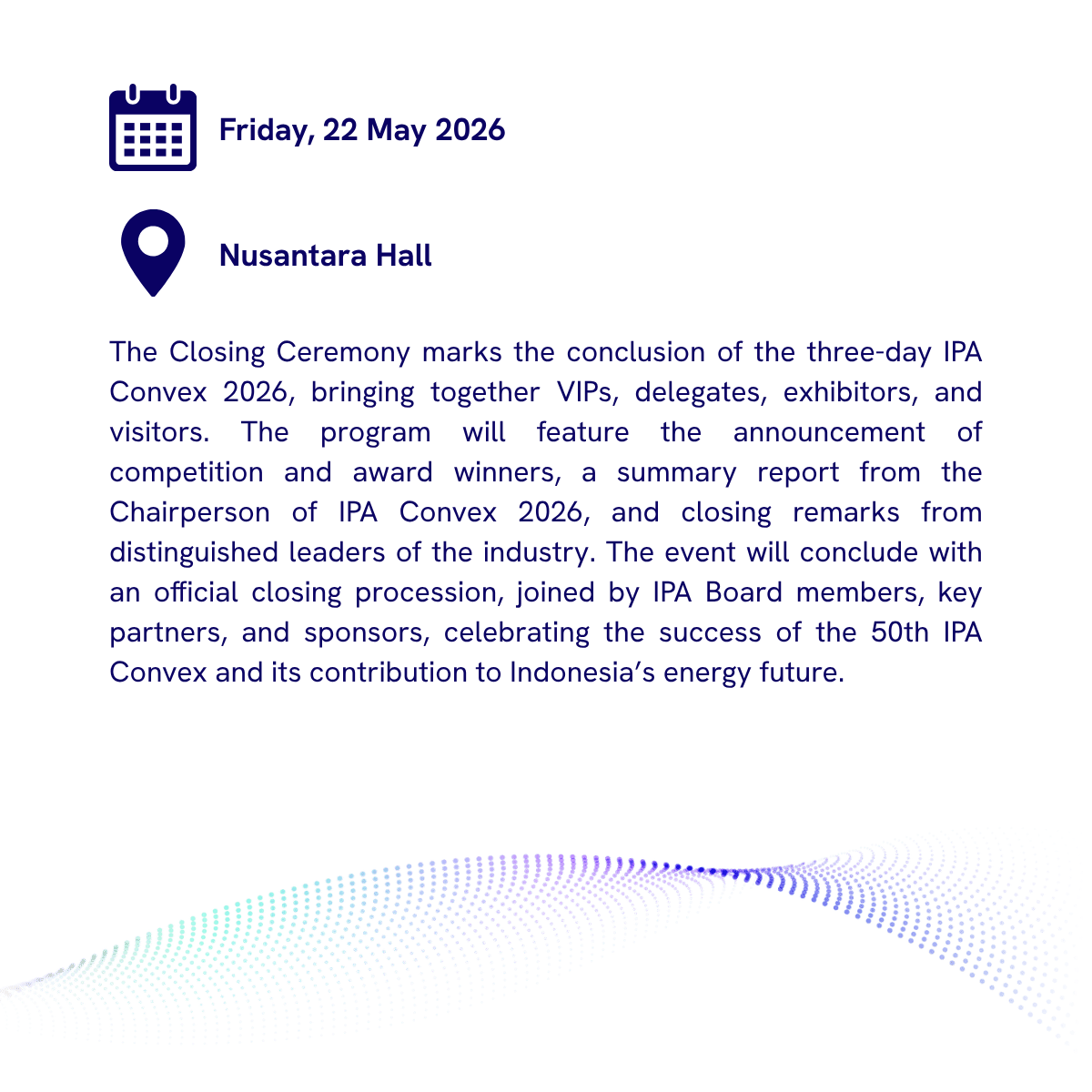 Closing Ceremony IPA CONVEX 2026